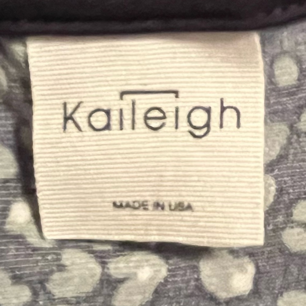 Kaileigh Navy & Green Abstract Print Sleeveless Midi Dress - Size Medium - Picture 6 of 7
